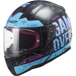 LS2 FF353 Rapid Player Zwart Sky Blauw Integraalhelm