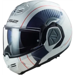 LS2 FF906 Advant Cooper Wit Blauw Systeemhelm