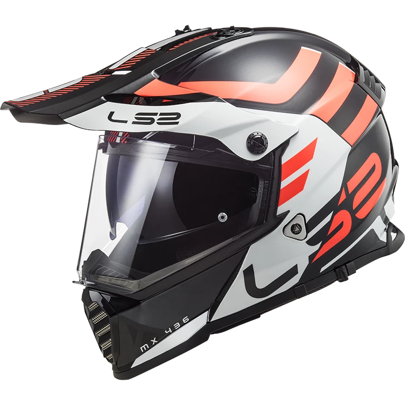 LS2 MX436 Pioneer Evo Adventurer Zwart Wit Adventure Helm 1 LS2 MX436 Pioneer Evo Adventurer Zwart Wit Adventure Helm