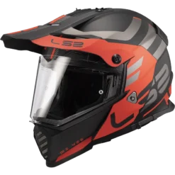 LS2 MX436 Pioneer Evo Adventurer M.Zwart Oranje Adventure Helm
