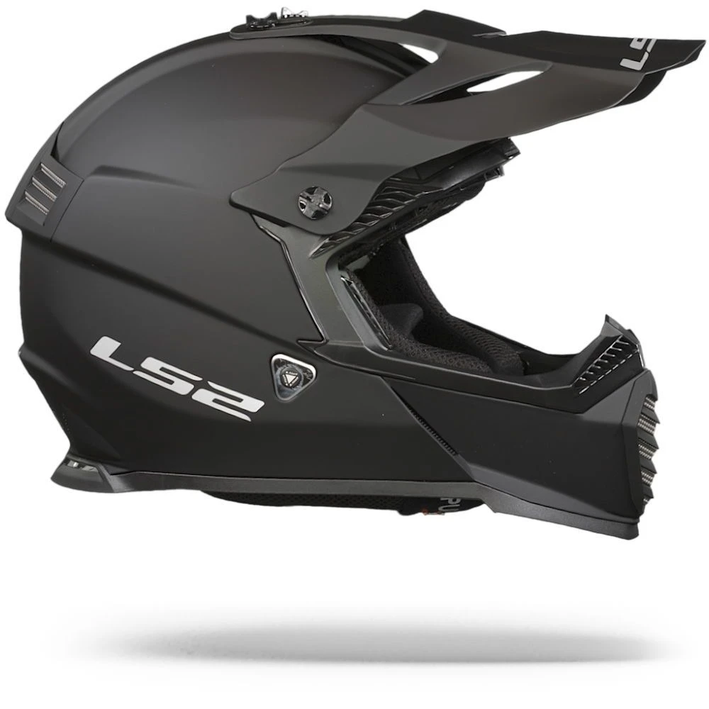 LS2 MX437 Fast Evo Mat Zwart Crosshelm 4 LS2 MX437 Fast Evo Mat Zwart Crosshelm - Afbeelding 4