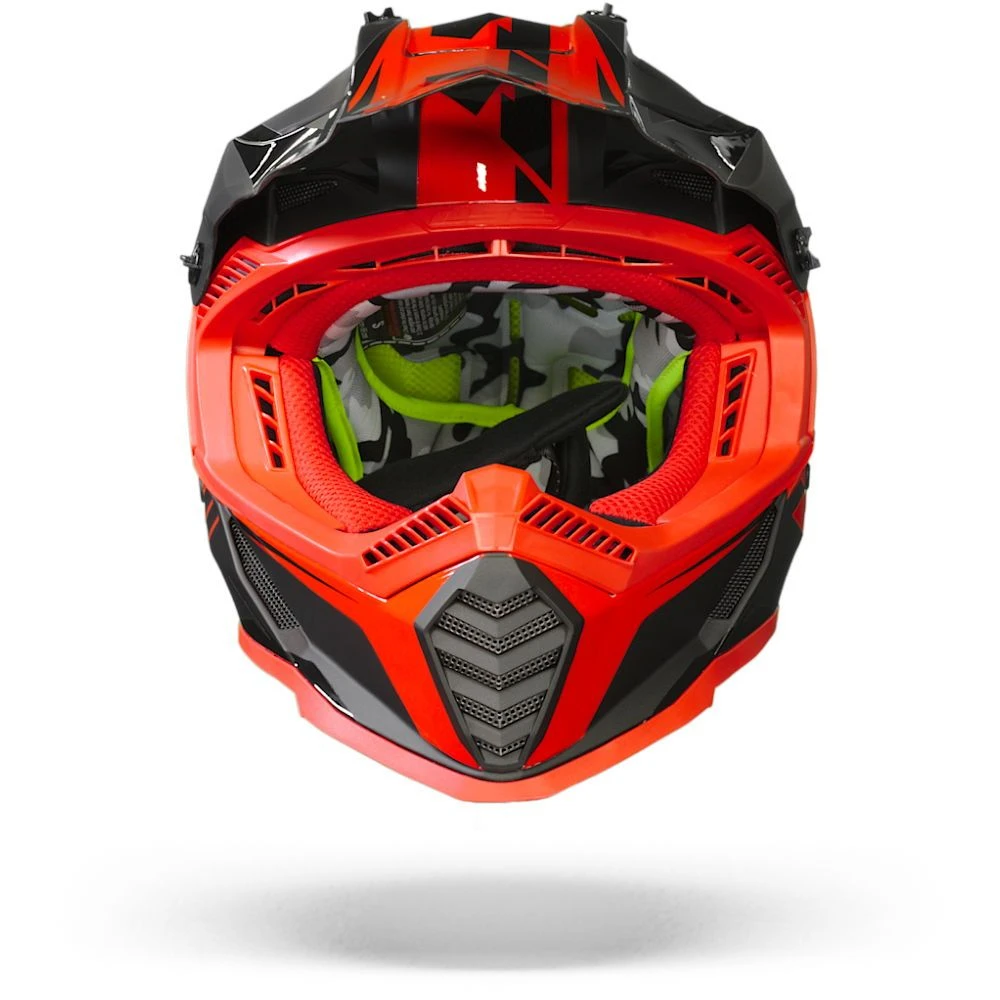 LS2 MX437 Fast Evo Roar Mat Zwart Rood Crosshelm 4 LS2 MX437 Fast Evo Roar Mat Zwart Rood Crosshelm - Afbeelding 4