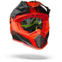 LS2 MX437 Fast Evo Roar Mat Zwart Rood Crosshelm