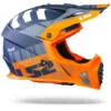 LS2 MX437 Fast Evo Xcode Mat Fl. Oranje Blauw Crosshelm