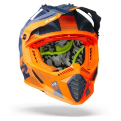 LS2 MX437 Fast Evo Xcode Mat Fl. Oranje Blauw Crosshelm -Motorfietsuitrusting Winkel ls2 mx437 fast evo xcode matt fl orange blue.35