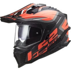 LS2 MX701 Explorer Alter Mat Zwart Fluo Oranje 06 Adventure Helm