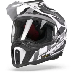 LS2 MX701 Explorer Alter Mat Zwart Wit Adventure Helm