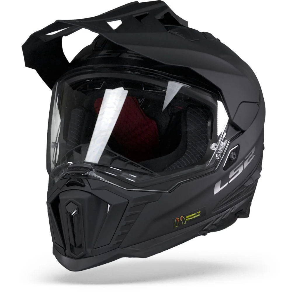 LS2 MX701 Explorer Solid Mat Zwart Adventure Helm 6 LS2 MX701 Explorer Solid Mat Zwart Adventure Helm - Afbeelding 6