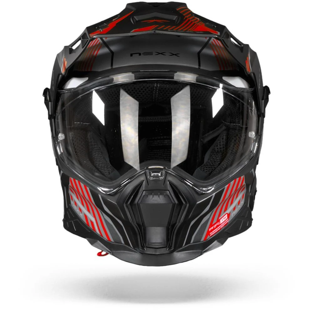 Nexx X.WED2 Wild Country Grijs Rood Mat Adventure Helm 3 Nexx X.WED2 Wild Country Grijs Rood Mat Adventure Helm - Afbeelding 3