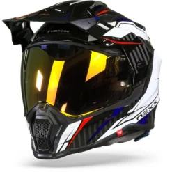 Nexx X.WRL Atika Wit Rood Adventure Helm -Motorfietsuitrusting Winkel nexx x wrl atika white red frontpage