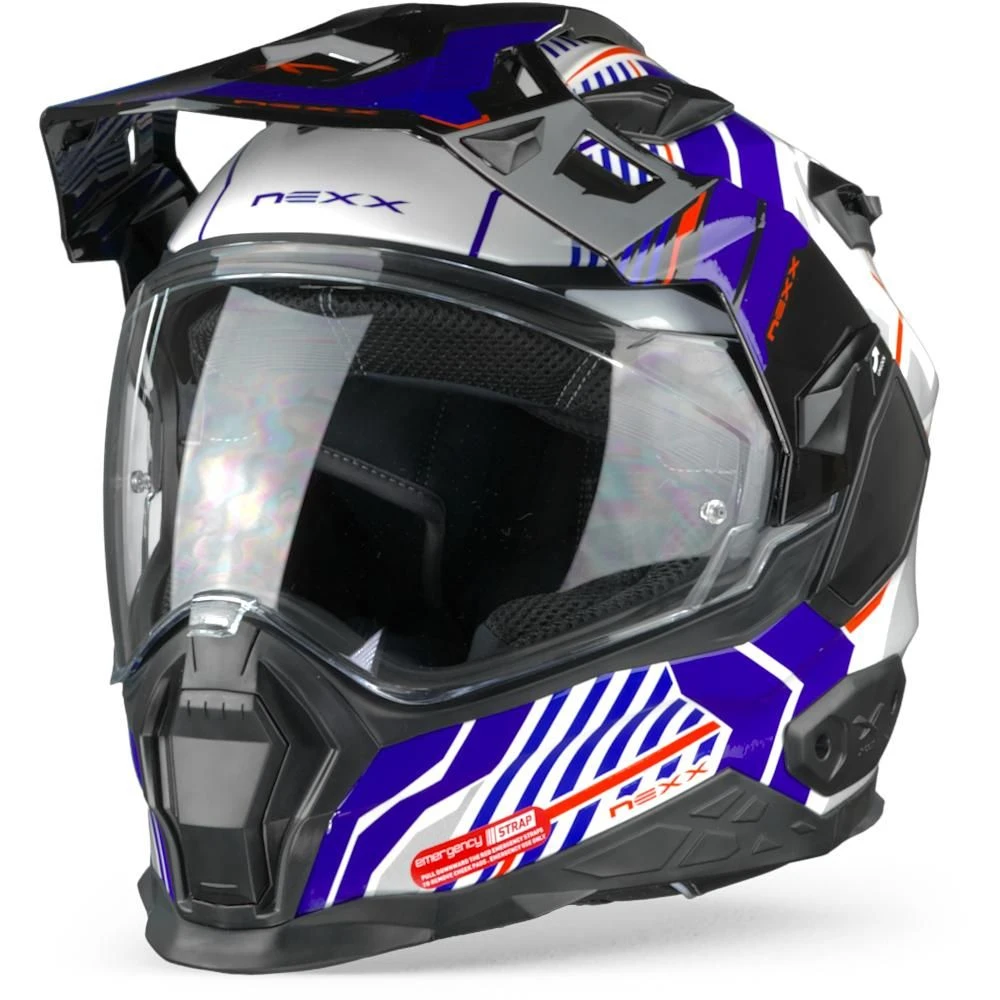 Nexx X.WED2 Wild Country Wit Blauw Adventure Helm 2 Nexx X.WED2 Wild Country Wit Blauw Adventure Helm - Afbeelding 2