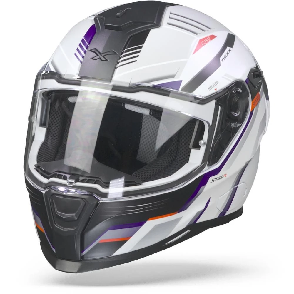 Nexx SX.100R Gridline Wit Blauw Mat Integraalhelm 6 Nexx SX.100R Gridline Wit Blauw Mat Integraalhelm - Afbeelding 6