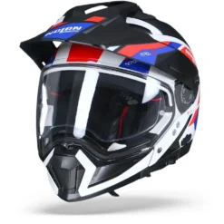 Nolan N70-2 X Grandes Alpes 26 Metal Wit Blauw Rood Multihelm -Motorfietsuitrusting Winkel nolan n70 2 x grandes alpes 026.04 1