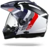 Nolan N70-2 X Decurio 33 Metaal Wit Blauw Zilver Rood Multihelm