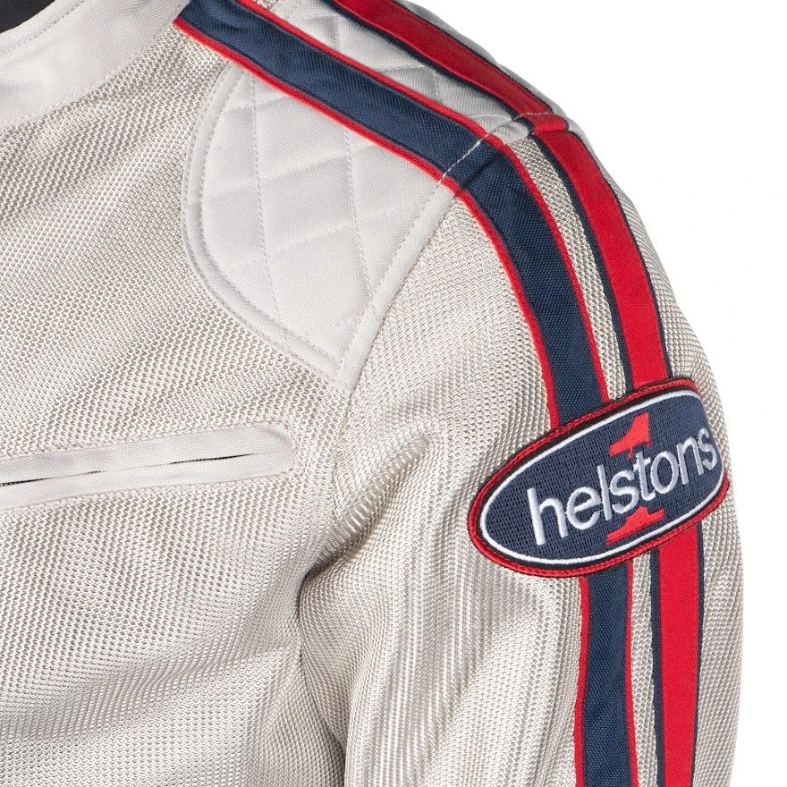 Helstons Pace Air Fabric Mesh Silver Red Blue Jacket 2 Helstons Pace Air Fabric Mesh Silver Red Blue Jacket - Afbeelding 2