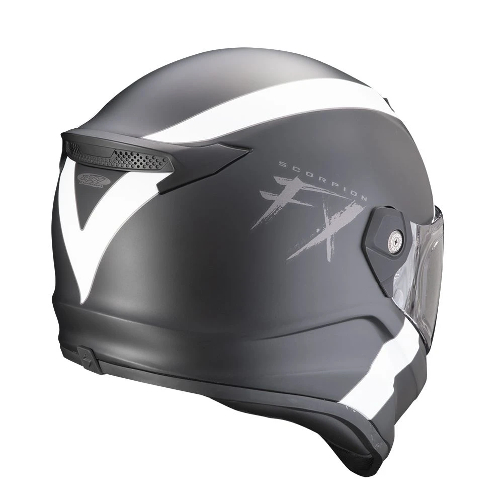 Scorpion Covert FX Gallus Mat Zwart-Wit Integraalhelm 2 Scorpion Covert FX Gallus Mat Zwart-Wit Integraalhelm - Afbeelding 2
