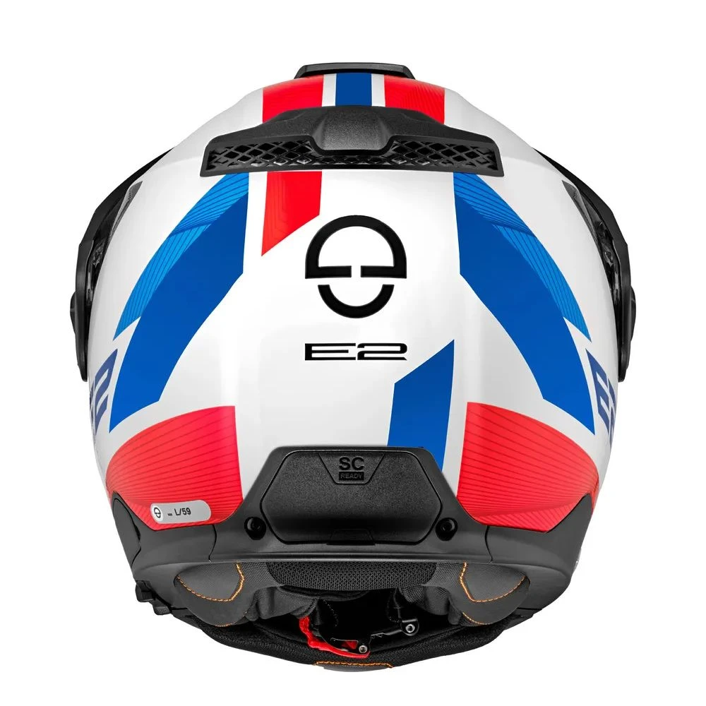 Schuberth E2 Defender Wit Blauw Systeemhelm 1 Schuberth E2 Defender Wit Blauw Systeemhelm