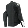 Dainese Rapida Lady Leather Jacket Black Matt Black Matt White