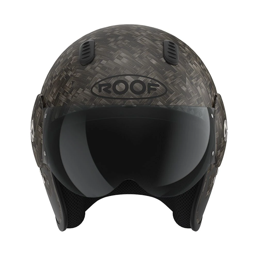 ROOF Bamboo Zwart Mat Jet Helm 2 ROOF Bamboo Zwart Mat Jet Helm - Afbeelding 2