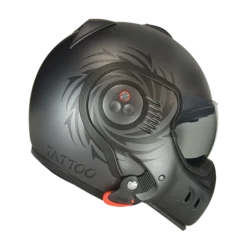 ROOF Boxer V8 S Tattoo Mat Grafiet Zwart Systeemhelm