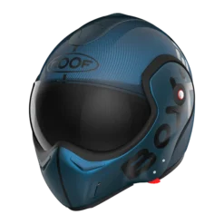 ROOF BoXXer Carbon Mono Blauw Systeemhelm -Motorfietsuitrusting Winkel roof boxxer carbon mono blue