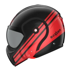 ROOF BoXXer Sting Zwart Rood Systeemhelm -Motorfietsuitrusting Winkel roof boxxer sting black red 1 2