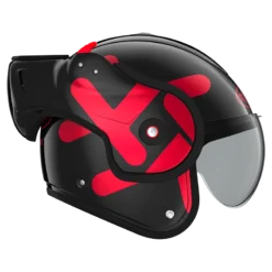 ROOF BoXXer Twin Zwart Rood Systeemhelm -Motorfietsuitrusting Winkel roof boxxer twin black red 3