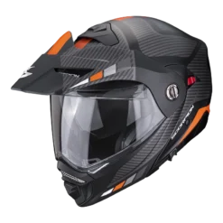 Scorpion ADX-2 Camino Mat Zwart-Silver-Oranje Adventure Helm -Motorfietsuitrusting Winkel scorpion adx 2 camino matt black silver orange 1