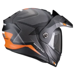 Scorpion ADX-2 Camino Mat Zwart-Silver-Oranje Adventure Helm