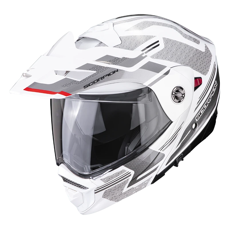 Scorpion ADX-2 Carrera Pearl Wit-Zilver Adventure Helm 1 Scorpion ADX-2 Carrera Pearl Wit-Zilver Adventure Helm
