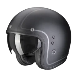 Scorpion Belfast Evo Retrol Mat Zwart-Silver Jethelm