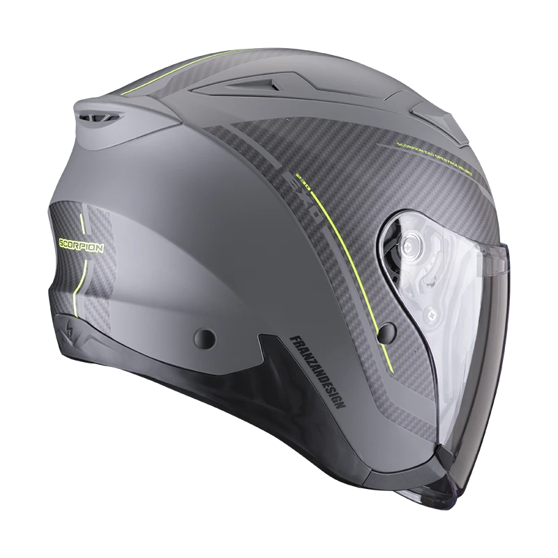 Scorpion EXO-230 Fenix Mat Cement Grijs-Zwart Jethelm 1 Scorpion EXO-230 Fenix Mat Cement Grijs-Zwart Jethelm