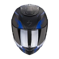 Scorpion Exo-391 Haut Matt Zwart-Zilver-Blauw Integraalhelm