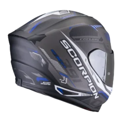 Scorpion Exo-391 Haut Matt Zwart-Zilver-Blauw Integraalhelm 5 Scorpion Exo-391 Haut Matt Zwart-Zilver-Blauw Integraalhelm -Motorfietsuitrusting Winkel scorpion exo 391 haut matt black silver blue 2