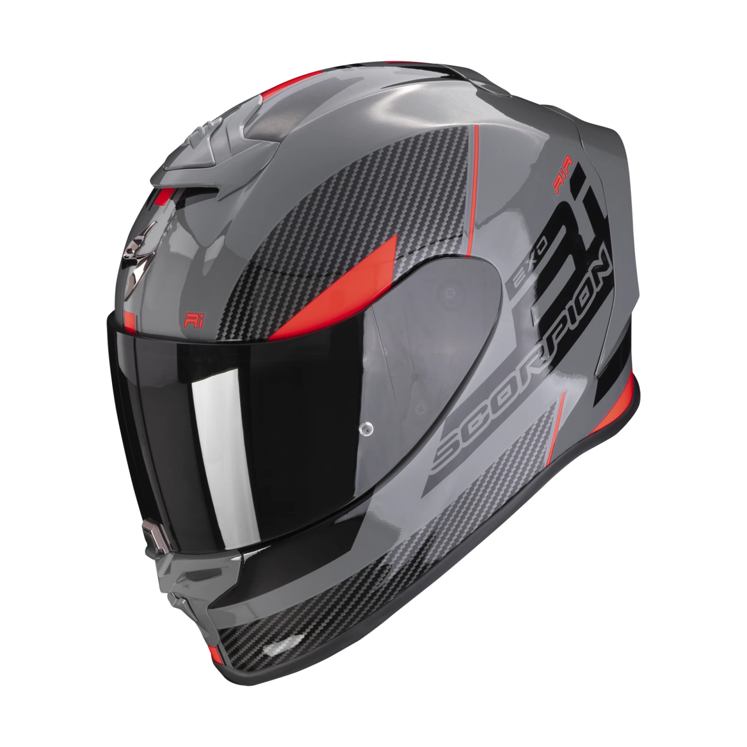Scorpion Exo-R1 Evo Air Final Grijs-Zwart-Rood Integraalhelm 1 Scorpion Exo-R1 Evo Air Final Grijs-Zwart-Rood Integraalhelm