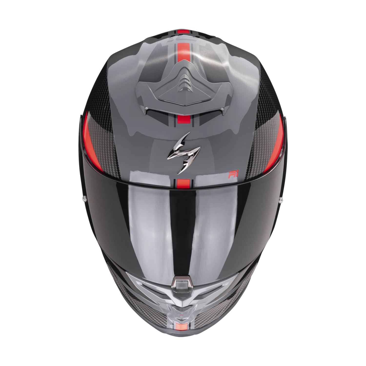 Scorpion Exo-R1 Evo Air Final Grijs-Zwart-Rood Integraalhelm 3 Scorpion Exo-R1 Evo Air Final Grijs-Zwart-Rood Integraalhelm - Afbeelding 3