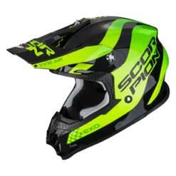 Scorpion VX-16 Evo Air Soul Zwart-Groen Crosshelm -Motorfietsuitrusting Winkel scorpion vx 16 evo air soul black green 1 2