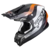 Scorpion VX-16 Evo Air Soul Mat Zwart-Oranje Crosshelm