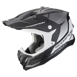 Scorpion VX-22 Air Attis Mat Zwart-Silver Crosshelm
