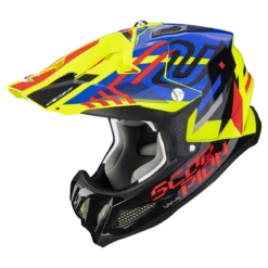 Scorpion VX-22 Air Neox Neon Geel-Blauw-Rood Crosshelm -Motorfietsuitrusting Winkel scorpion vx 22 air neox neon yellow blue red 0