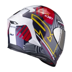 Scorpion Exo-R1 Evo Air Victory Rood-Blauw-Geel Integraalhelm -Motorfietsuitrusting Winkel scorpion exo r1 evo air victory red blue yellow 1 1