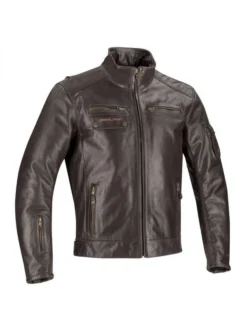 Segura Cesar Waterproof Bruin -Motorfietsuitrusting Winkel segura cesar brown waterproof leather motorcycle jacket 1