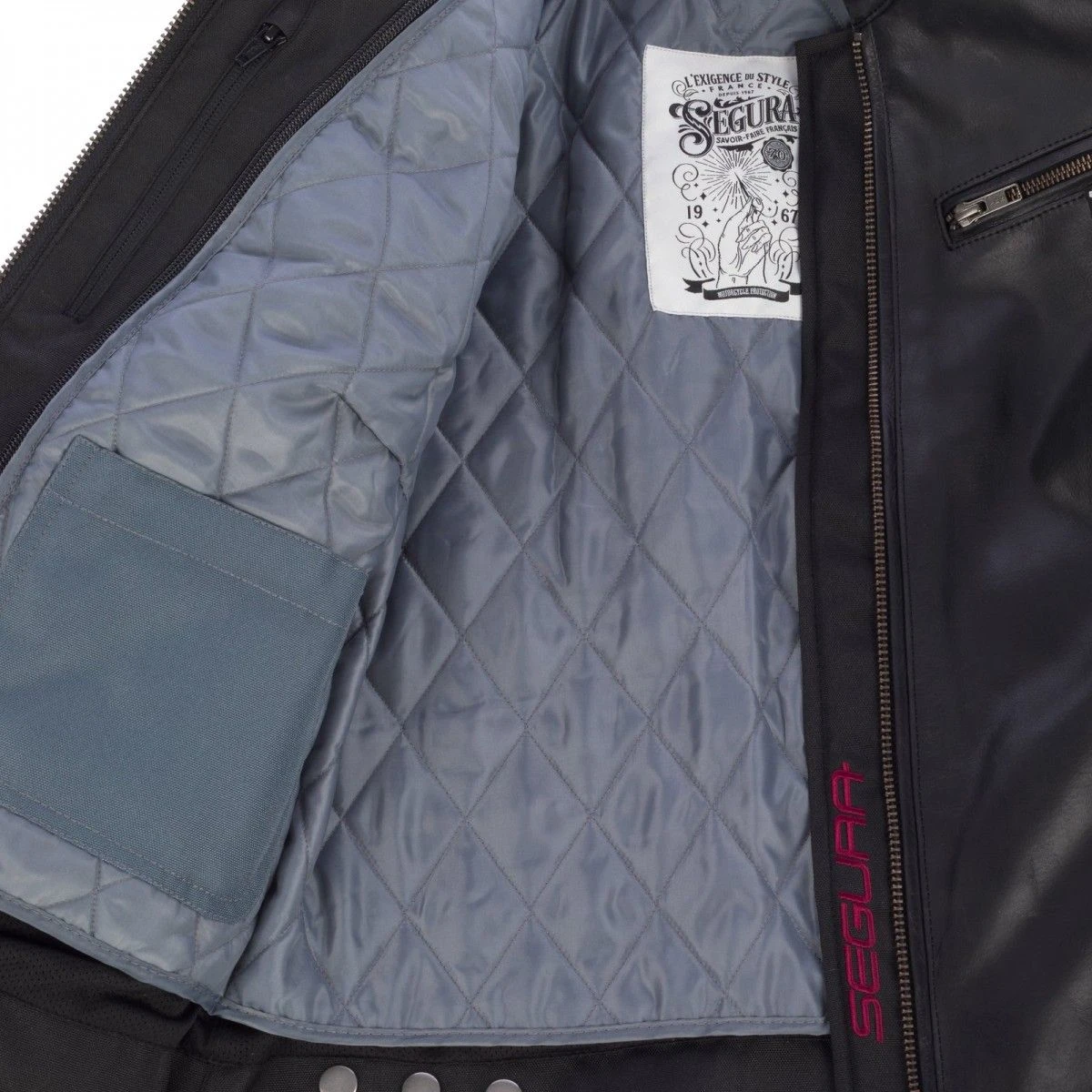 Segura Jacket Lady Devon Black Burgundy Red 6 Segura Jacket Lady Devon Black Burgundy Red - Afbeelding 6