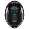 Shark Evo ES K-Rozen Zwart Violet Glitter KVX Systeemhelm