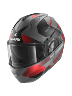 Shark Evo GT Tekline Mat Antraciet Chrom Rood AUR Systeemhelm