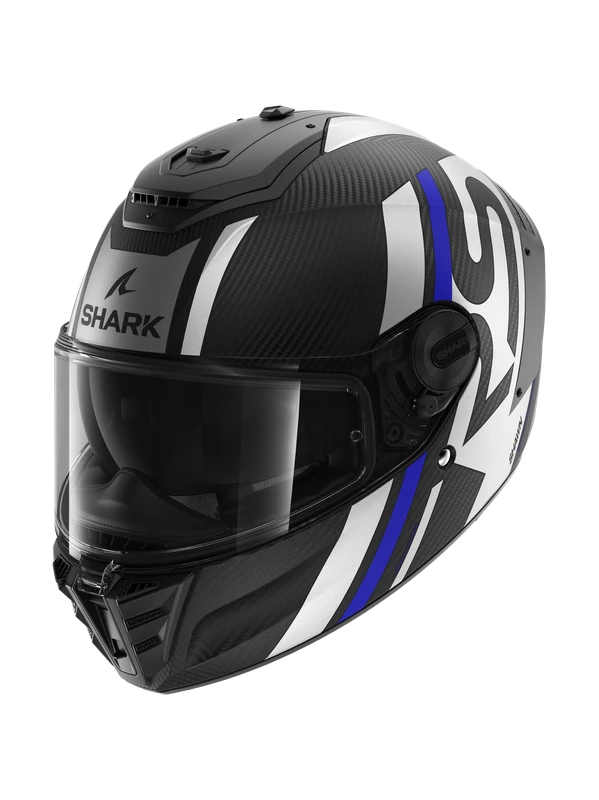 Shark Spartan RS Carbon Shawn Mat Carbon Blauw Zilver DBS Integraalhelm 2 Shark Spartan RS Carbon Shawn Mat Carbon Blauw Zilver DBS Integraalhelm - Afbeelding 2