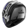 Shark Spartan RS Carbon Shawn Mat Carbon Blauw Zilver DBS Integraalhelm