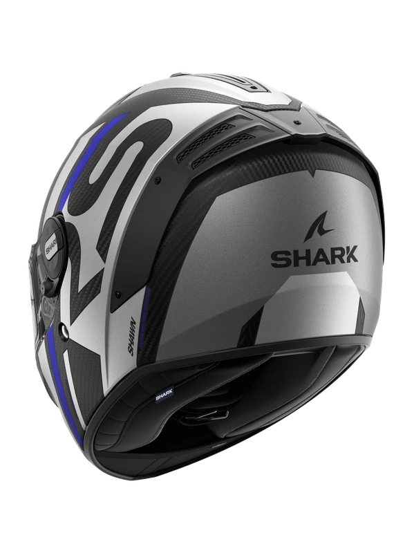Shark Spartan RS Carbon Shawn Mat Carbon Blauw Zilver DBS Integraalhelm 1 Shark Spartan RS Carbon Shawn Mat Carbon Blauw Zilver DBS Integraalhelm