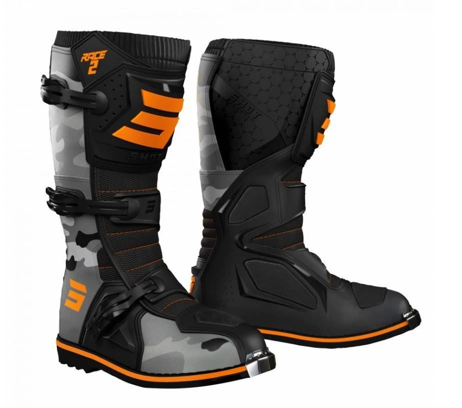 SHOT Race 2 Kid Camo Neon Orange 1 SHOT Race 2 Kid Camo Neon Orange