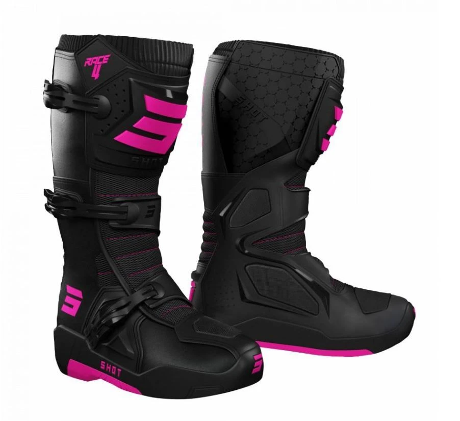 SHOT Boots Race 4 Black Pink 1 SHOT Boots Race 4 Black Pink